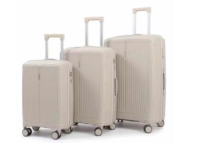 China Light Weight Hard Best Suitcase 3 Piece 20 24 28 Inch Match Color New PP Material Carry On Cheap Luggage Set For Travel for sale