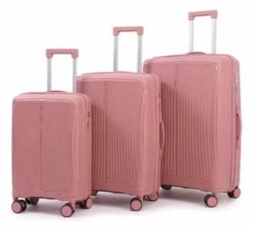 China 3 Pieces PP Luggage Suitcases Set Factory Wholesale PP Valise Travel High Quality Durable Travel Trolley Bags Scratch for sale