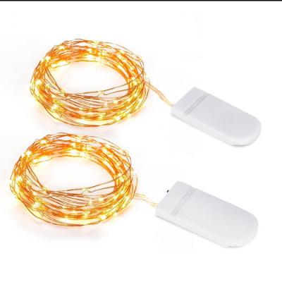 China Button String Lights Hesheng 2M Battery Operated 20 High Quality LED Button CR2032 Mini Copper Wire LED Battery Operated Fairy Lights for sale