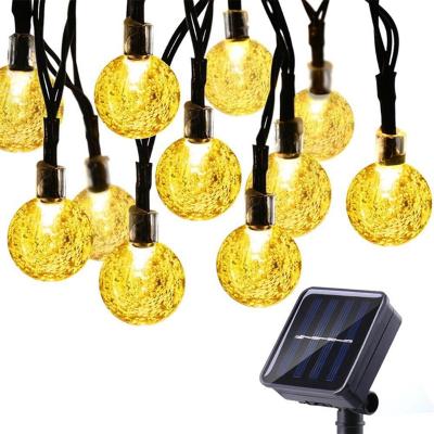 China Hesheng Outdoor Solar Holiday String Lights 20ft 30 LED Waterproof Fairy String Lights Crystal Ball Light Decorative Bubble Globe for sale