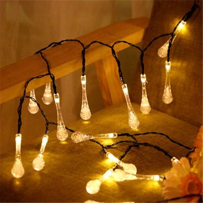 China Hesheng 30 LED Holiday Solar Outdoor LED String Lights 30 LED Christmas Water Drop Decorative Fairy Lights 1 buyer for sale