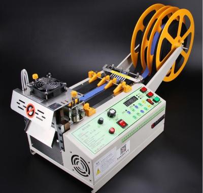 China CLOTHING Automatic Hot And Cold Knife Cloth Tape Cutting Machine Computer Controlled for sale