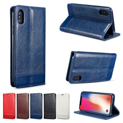 China High Quality Leather Classic Lychee R64 Pattern Wallet Case For iPhone for sale