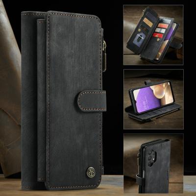 China CaseMe Zipper Shockproof Card For Motorola E50 E40 E30 E20 Multi Card Wallet Flip Leather TPU Magnetic Back Case For Motorola G60 4G for sale