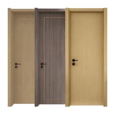 China Gold Fire Resistant Insulated Aluminum Strips Indonesia Modern Solid Wood Bedroom Doors for sale