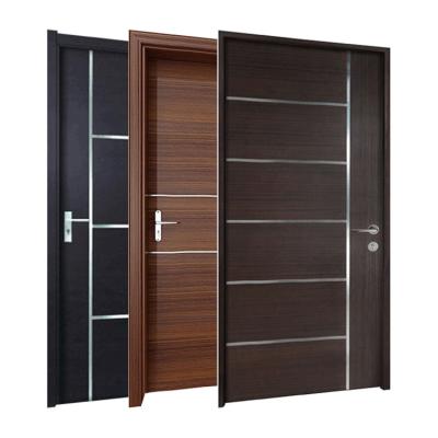 China Sound Insulation Design Popular High Quality Modern Walnut Solid Wood Full Interior Doors for sale