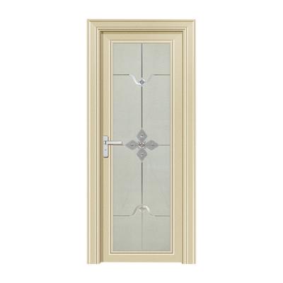 China Sound Insulation Bathroom Explosion Proof Interior Tinted Aluminum Alloy Glazing Glass Door for sale