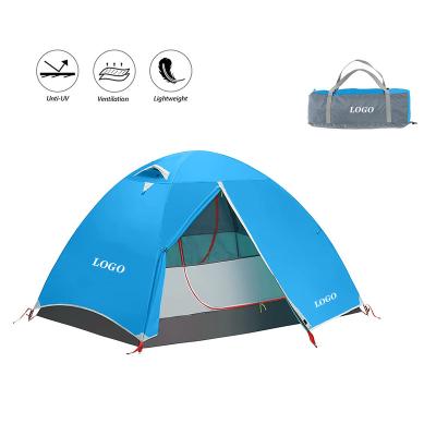 China Large Hallway Adults Light Weight Double Layers Portable Backpacking Tent With Aluminum Pole For 2 Persons for sale