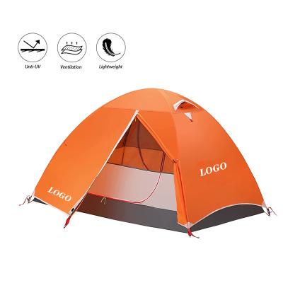 China Large Hallway Adults Light Weight Double Layers Portable Backpacking Tent With Aluminum Pole For 2 Persons for sale