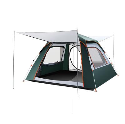 China Weather-resistant Design Portable Automatic 2 Doors Straight Bracing Type And 2 Windows Multi-person Easy Folding Camping Tent for sale