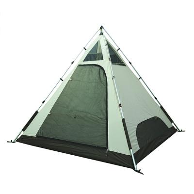 China Extended Type 3-6 Person Waterproof Pyramid Nylon Tents For Camping Outdoor UV Protection Steeple Beach Fly Tent for sale