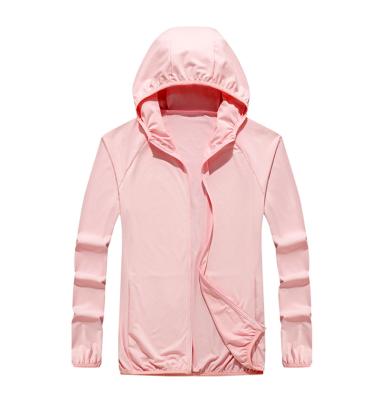 China High Elastic Ice Silk Breathable Summer Sunscreen Clothing UPF 50+ Hooded UV Sunscreen Outdoor Jacket for sale