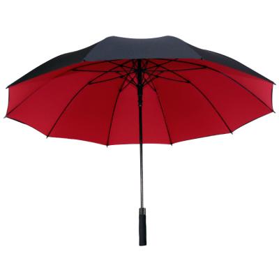 China Wholesale Custom Print Sun Protection UV50+ Logo Golf Straight Umbrella Windproof Open Umbrella and Automatic Closed for sale