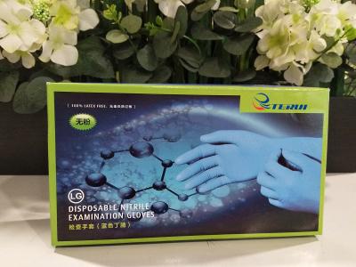 China Nitrile gloves TR-NEG-600B, Nonsterile; powderfree;  Blue,  4 gram for sale