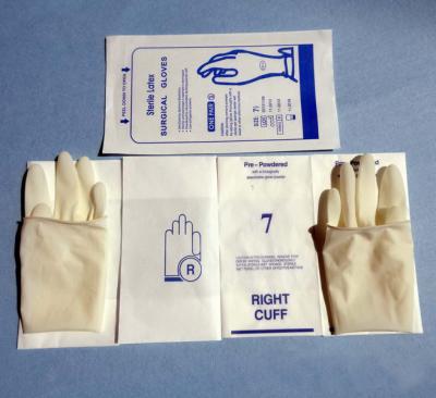 China Latex surgical gloves TRI182,100%natural rubber latex, Low protein content for sale