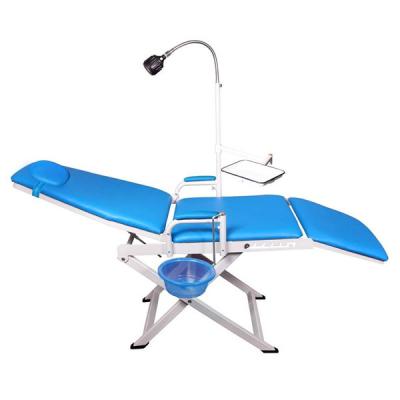 China Portable dental chair with full folding (blue) TR-PDC-500B,Cold light uses LED spotlight (3V, 50W) à venda