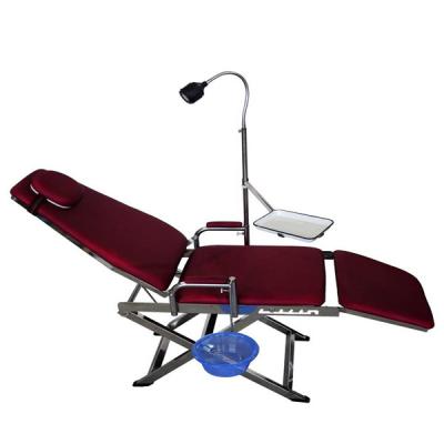 China Portable dental chair with full folding (Red) TR-PDC-500R,Cold light uses LED spotlight (3V, 50W) à venda