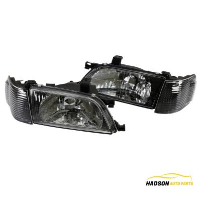 China Clear Black Plastic Car Head Lights Headlights For 1995 1996 1997 1998 1999 Toyota Tercel Left Right Assemblies for sale