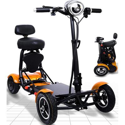 China Lightweight 4 Wheel Plastic Portable Foldable Electric Mobility Scooter Electric Golf Scooter For Elderly Four Wheel Electric Bicycle for sale