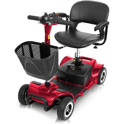 China Plastic Heavy Duty Auto Folding Powered Elder Wheelchair 4 Wheel Electric Mobility Scooter Handicapped Scooters for sale