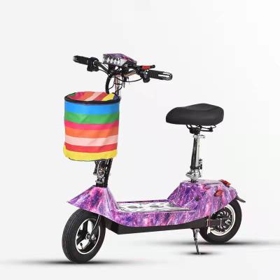 China Unisex For Girls/Women's New E-scooter 2 Wheel Electric Bike Lithium Battery Mini Pedal Scooter With Two Seat for sale