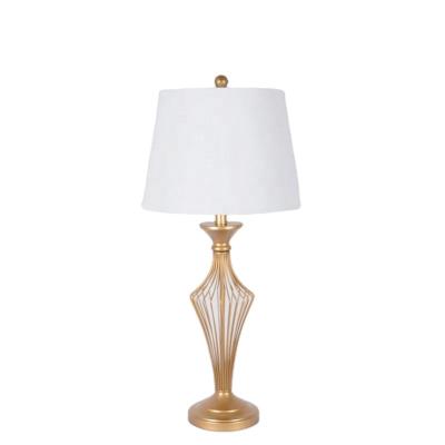 China New Eco-friendly Modern Design Gold Metal Bedroom Side Bed Decoration Luxury Table Lamp for sale