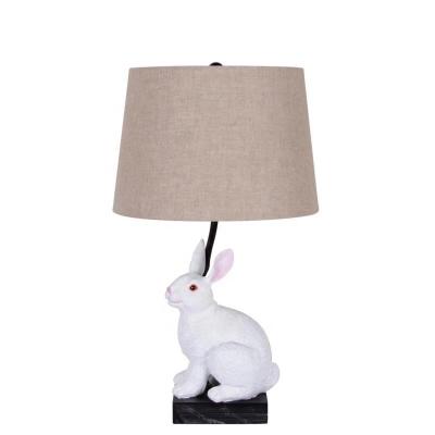 China Resin Modern Popular Modern Rabbit Animal Table Lamp for sale