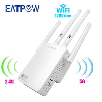 China ENTERPRISE EATPOW 1200mbps range extender wifi repeater Dual band 1200mbps wifi range extender repeater 4 * external Antenna  wifi repeater for sale