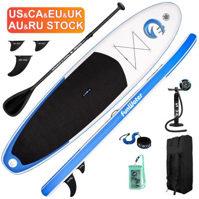 China FUNWATER Dropshipping OEM Amazon unisex sales best 11' SUP inflatable paddle board stand surfboard surf board isup cheap watersports for sale