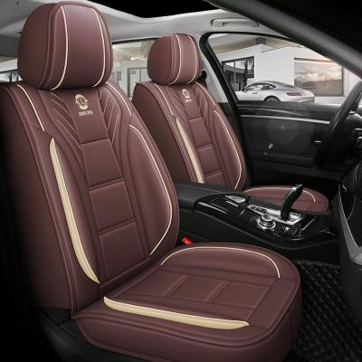 China Luxury Leather Car Seat Cover 5 Seats Full Sweat Seat Covers for sale