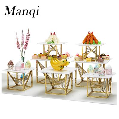 China Dessert Display/Food Display/Cake Racks Stand Stbanquet Customized High Quality Stainless Steel Buffet Cake Stand Dessert Display Product Dessert Buffet Display Stand for sale