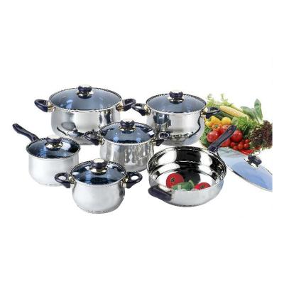 China 12PCS Sustainable Sustainable SET STAINLESS STEEL COOKWARE for sale