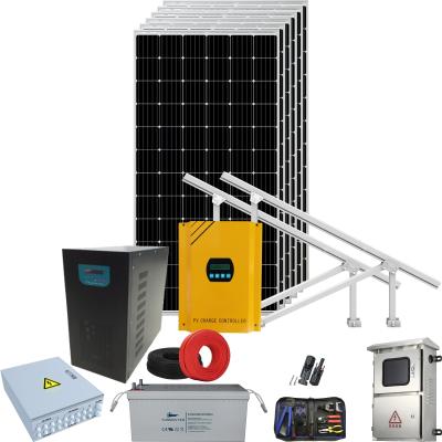 China 3000W 4Kw 5K W 3Kva Commercial Power Solar Household Off Grid Solar Power System Kit Price Generator And Batteries for sale