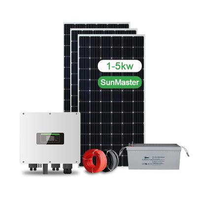 China 3KVA 2KW Inverter 300W Solar Panel Kit Off Grid Power Generator Commercial Mono Solar System for sale