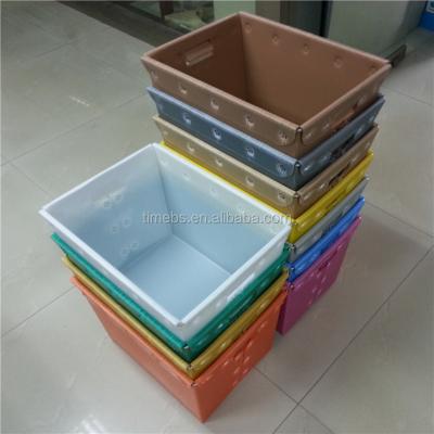 China Recyclable Recycled Plastic Corrugated Mailing Tray / Postal Packaging Bin / UPS Mail Packaging for sale