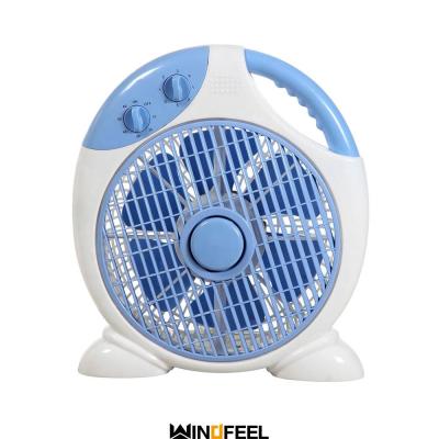 China Round Fan Box Design 12 Inch Electric Tabletop Box Fan With Timer for sale