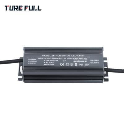 China 30W 40W 50W 60W 80W 300mA 600mA 700mA 900mA 1050mA 0-10V Dimmable LED Aluminum Driver for sale