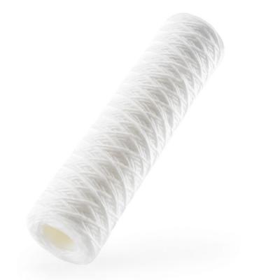 China Hotels pp twine coiled filter cartridge pp cheap chatter and cotton and fiberglass sediment twine wound filter cartridge zu verkaufen