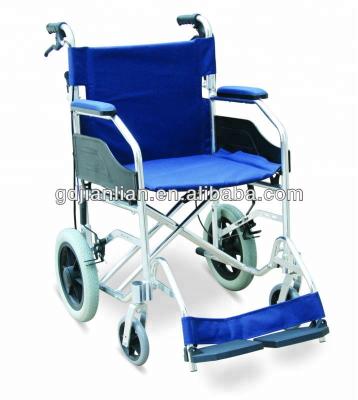 China JL Alloy Transit Aluminum Single Disabled Wheelchair JL832LABJ 100kg for sale