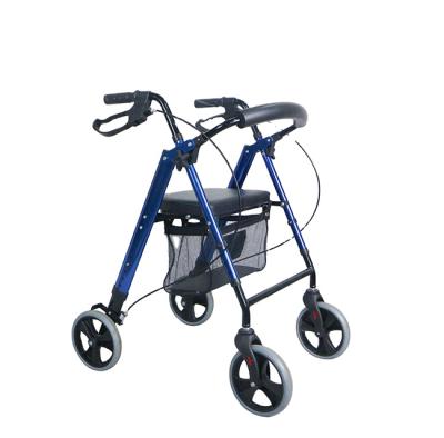 China Comfortable and Lightweight Rollator 4 Wheel Drive Transport Chair Manufacturers Outdoor Walker Medical Rollator Dispenser with Disabled Seat for sale