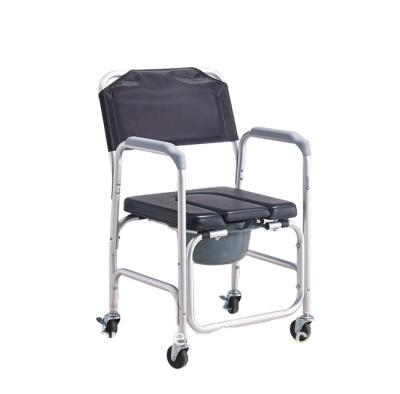 China Bedside Commode Seat Chair Folding Steel Bathroom Toilet Safety Portable Potty Chair for sale