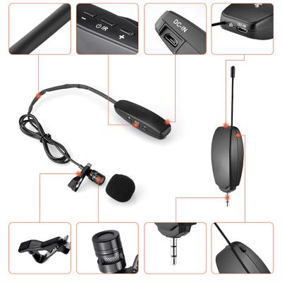 China Professional Lavalier Wireless Microphone Condenser Drums Lavalier Microphone Studio UHF Wireless Microphone Recording for sale