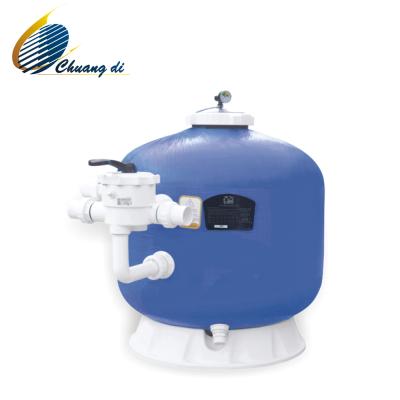 China Swimming Pool Water Filtration Fiberglass Side Mounted PS Sand Filter for sale