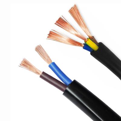 China Aerial Conductor Flexible Submersible Cable Wire 3core 16AWG Round Copper For Water Pumps 100M PVC RVV Cable Overhead LOW Voltage 3*1.5 for sale