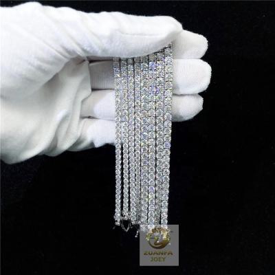 China Wholesale Hiphop 925 Tennis Bracelet Women Tennis Bracelet 2mm-6.5mm VVS Moissanite Lab Diamond Silver for sale