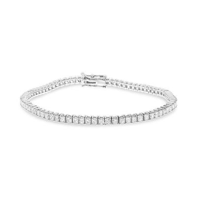 China Women luxury tennis gold tennis bracelet moissanite diamond cut vvs1 Hiphop princess chain bracelet for sale