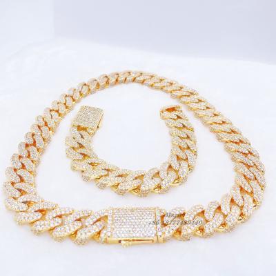 China Cuban Link Chain Jewelry Costume Cuban Moissanite Jewelry Link Chain Hiphop Link Chain Cuban Necklace for sale