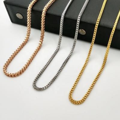 China Wholesale Factory Price Hiphop Zuanfa Gold Rose Gold Stainless Steel Chain For Men's Necklace for sale