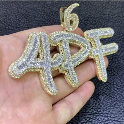 China Custom Hip Hop VVS Moissanite Diamond Iced Out Men Hip Hop Silver Hip Hop Pendant for sale