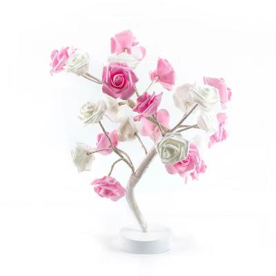 China Colorful LED Light String Rose Tree LED Girl Pattern Table Lamp for sale